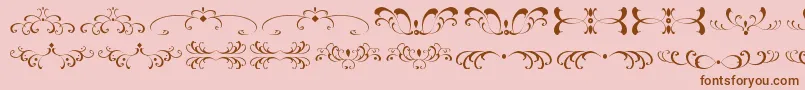 FiligreesAndOrnamentsSt Font – Brown Fonts on Pink Background