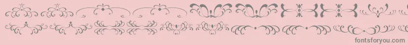 FiligreesAndOrnamentsSt Font – Gray Fonts on Pink Background
