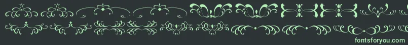 FiligreesAndOrnamentsSt Font – Green Fonts on Black Background