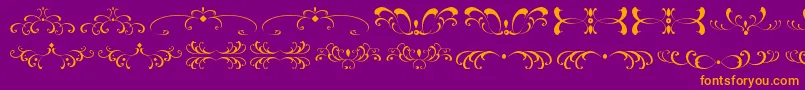 FiligreesAndOrnamentsSt Font – Orange Fonts on Purple Background