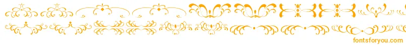 FiligreesAndOrnamentsSt-Schriftart – Orangefarbene Schriften auf weißem Hintergrund