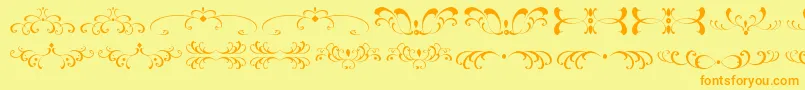 FiligreesAndOrnamentsSt Font – Orange Fonts on Yellow Background