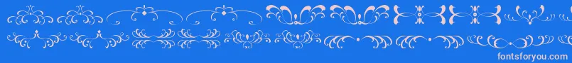 FiligreesAndOrnamentsSt Font – Pink Fonts on Blue Background