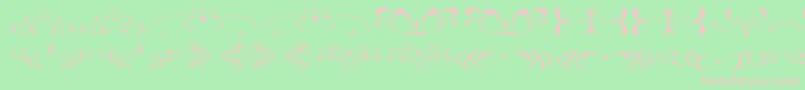 FiligreesAndOrnamentsSt Font – Pink Fonts on Green Background