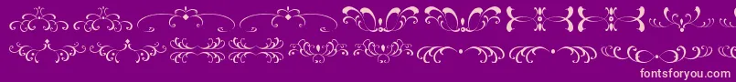 FiligreesAndOrnamentsSt Font – Pink Fonts on Purple Background