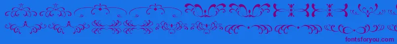 FiligreesAndOrnamentsSt-fontti – violetit fontit sinisellä taustalla