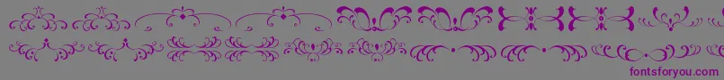 FiligreesAndOrnamentsSt Font – Purple Fonts on Gray Background