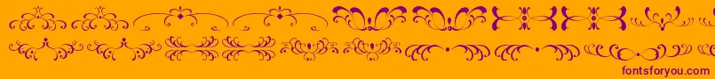 FiligreesAndOrnamentsSt Font – Purple Fonts on Orange Background
