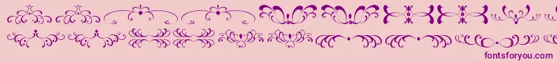 FiligreesAndOrnamentsSt Font – Purple Fonts on Pink Background