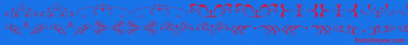 FiligreesAndOrnamentsSt Font – Red Fonts on Blue Background
