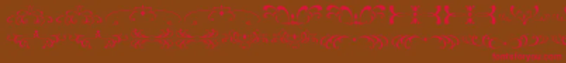 FiligreesAndOrnamentsSt Font – Red Fonts on Brown Background