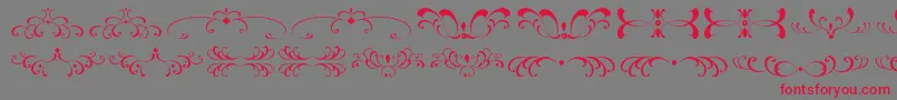 FiligreesAndOrnamentsSt Font – Red Fonts on Gray Background