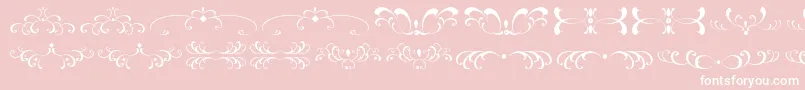 FiligreesAndOrnamentsSt-Schriftart – Weiße Schriften auf rosa Hintergrund