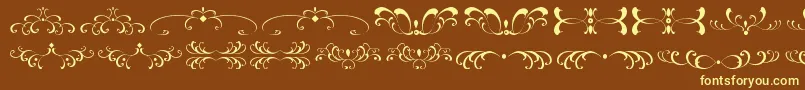 FiligreesAndOrnamentsSt Font – Yellow Fonts on Brown Background