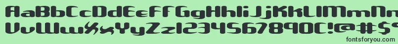 Unxgalaw Font – Black Fonts on Green Background