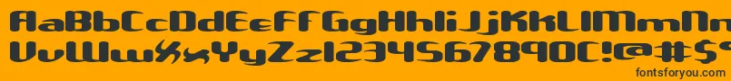 フォントUnxgalaw – 黒い文字のオレンジの背景