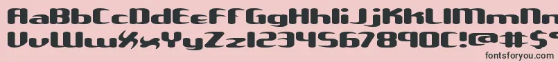 Unxgalaw Font – Black Fonts on Pink Background