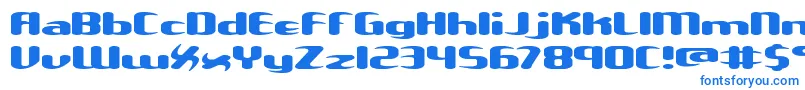 Unxgalaw-fontti – siniset fontit valkoisella taustalla