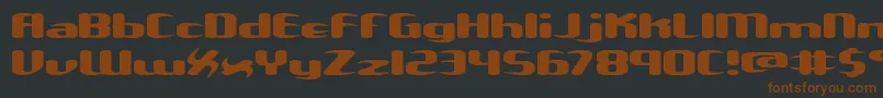 Шрифт Unxgalaw – коричневые шрифты на чёрном фоне