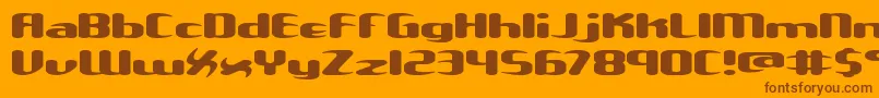 Unxgalaw-fontti – ruskeat fontit oranssilla taustalla