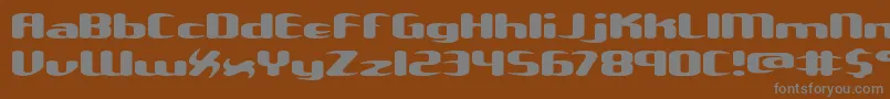 Шрифт Unxgalaw – серые шрифты на коричневом фоне