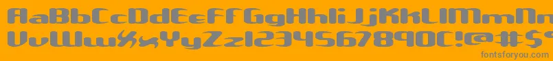Unxgalaw-Schriftart – Graue Schriften auf orangefarbenem Hintergrund