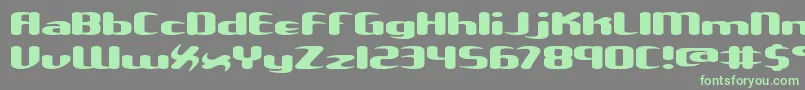 Шрифт Unxgalaw – зелёные шрифты на сером фоне