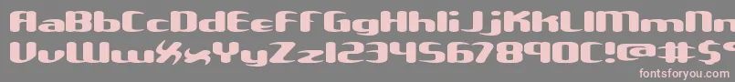 フォントUnxgalaw – 灰色の背景にピンクのフォント