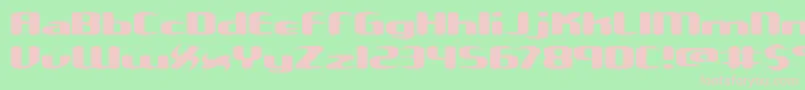 Unxgalaw-fontti – vaaleanpunaiset fontit vihreällä taustalla