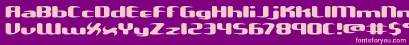 Unxgalaw Font – Pink Fonts on Purple Background