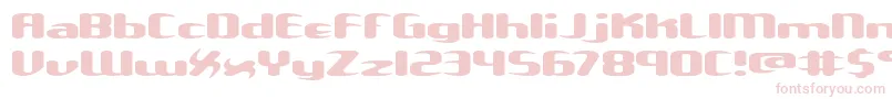 Шрифт Unxgalaw – розовые шрифты на белом фоне