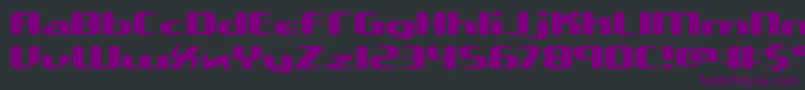 Unxgalaw-Schriftart – Violette Schriften auf schwarzem Hintergrund
