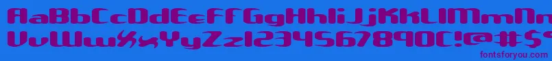 Unxgalaw Font – Purple Fonts on Blue Background