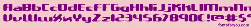 Unxgalaw-Schriftart – Violette Schriften auf rosa Hintergrund