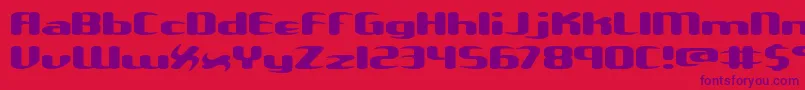 Шрифт Unxgalaw – фиолетовые шрифты на красном фоне