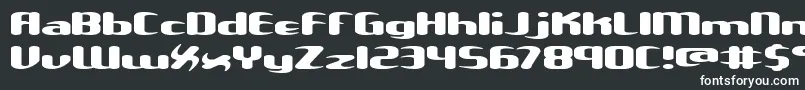 Шрифт Unxgalaw – белые шрифты на чёрном фоне