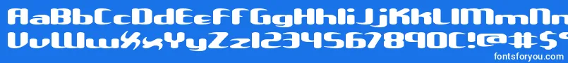 Шрифт Unxgalaw – белые шрифты на синем фоне