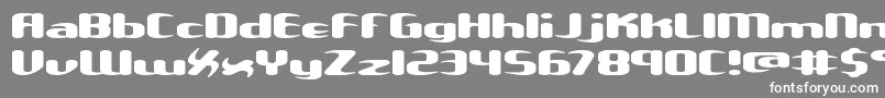 フォントUnxgalaw – 灰色の背景に白い文字