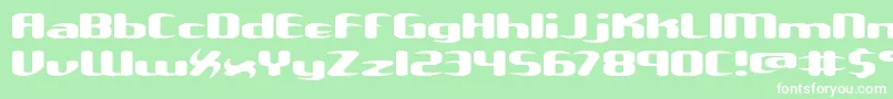 フォントUnxgalaw – 緑の背景に白い文字