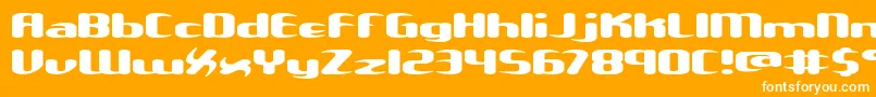 Unxgalaw Font – White Fonts on Orange Background