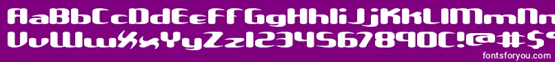 Unxgalaw Font – White Fonts on Purple Background