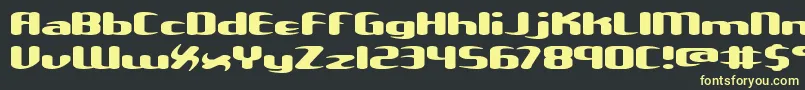 Unxgalaw Font – Yellow Fonts on Black Background
