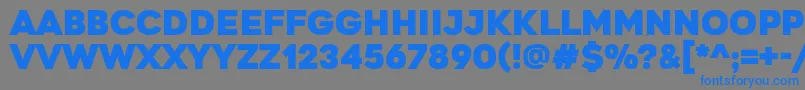 GretarosRegular Font – Blue Fonts on Gray Background