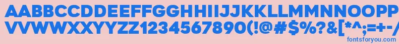 GretarosRegular Font – Blue Fonts on Pink Background