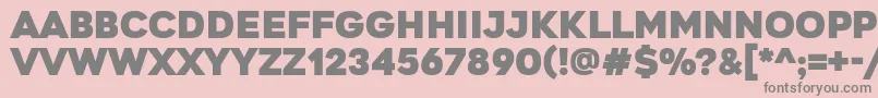 GretarosRegular Font – Gray Fonts on Pink Background