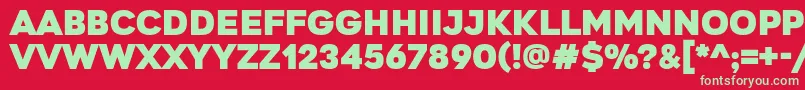 GretarosRegular Font – Green Fonts on Red Background