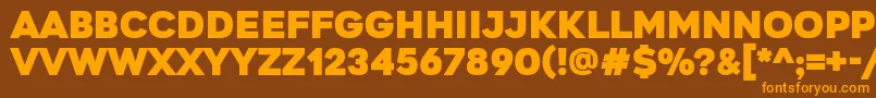 GretarosRegular Font – Orange Fonts on Brown Background