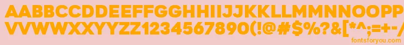 GretarosRegular Font – Orange Fonts on Pink Background