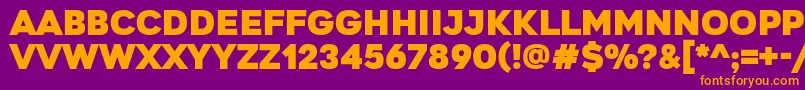 GretarosRegular Font – Orange Fonts on Purple Background