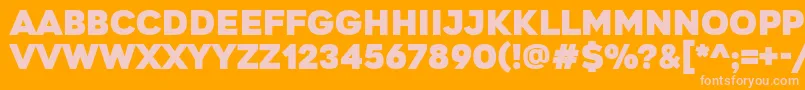 GretarosRegular Font – Pink Fonts on Orange Background